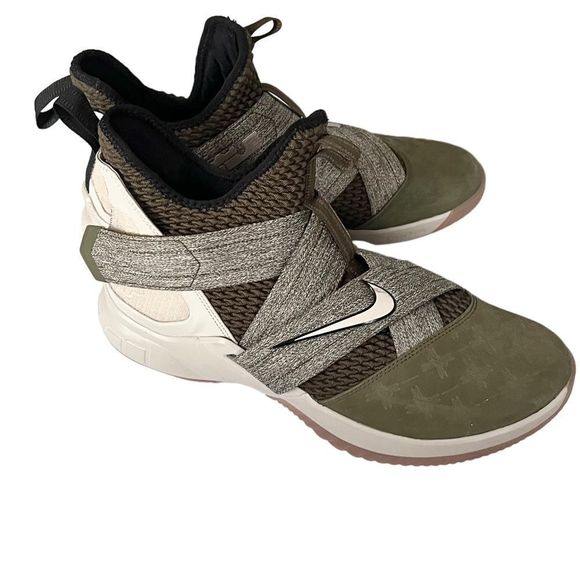🎊HP🎉Nike Lebron James Soldier XII 12 Land and Sea Olive Green Mens 11.5 - Picture 5 of 15